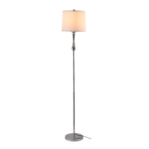 Mid-century Nickel Flaxen Floor Lamp - 40W