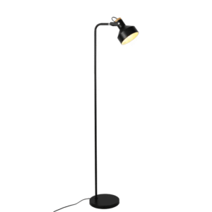 Minimalist Adjustable Floor Lamp with Wooden Accent - 40W