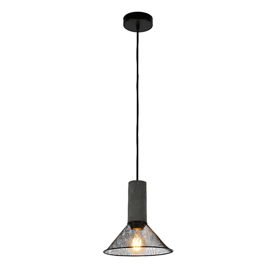 Modern Conical Shape Concrete Textured Pendant Light - 40W