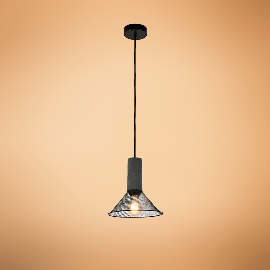 Modern Conical Shape Concrete Textured Pendant Light - 40W - Image 2