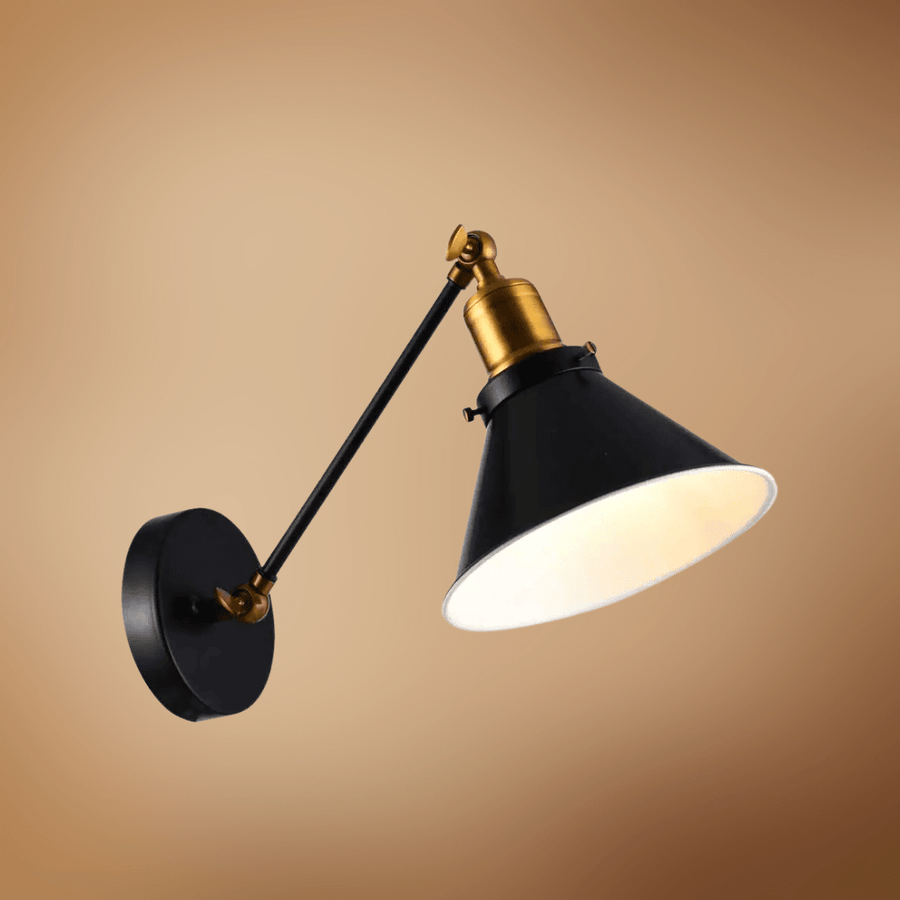 Modern Conical Shaped 40W Black Corner Wall Light - MB66783-1 - Image 2