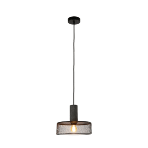 Modern Elliptic Cylinder Shape Concrete Textured Pendant Light - 40W