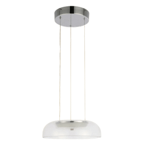 Modern Minimalist Clifton Glass Pendant Light Chrome CCT Changeable D280 6W