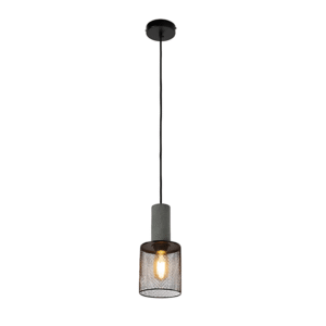 Modern Short Cylinder Shape Concrete Textured Pendant Light - 40W