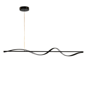 Modern Sleek Gold or Bold Infinity Wave LED Pendant Light
