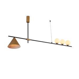 Nordic Gold Funnel 4 Lamp Island Chandelier Ceiling Light - 40W