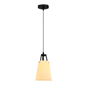 Off White Frustum Fabric Shade E14 Pendant Ceiling Light