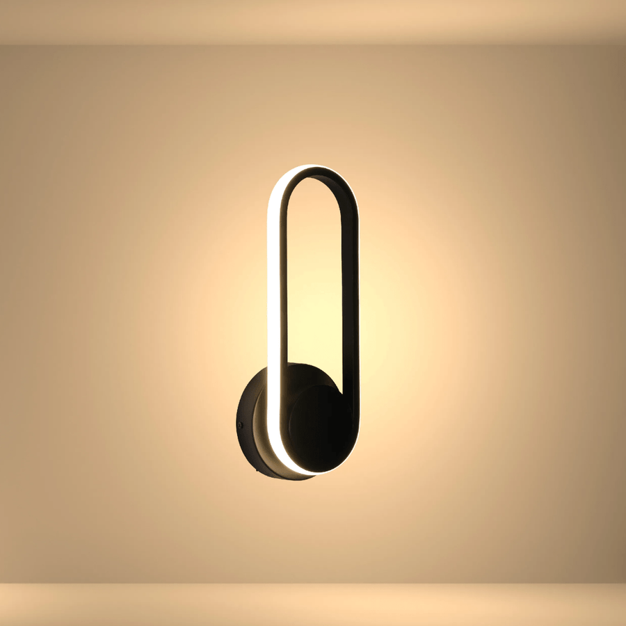 Orbit Ellipse Ambient LED Cool Black Wall Sconce - Image 2