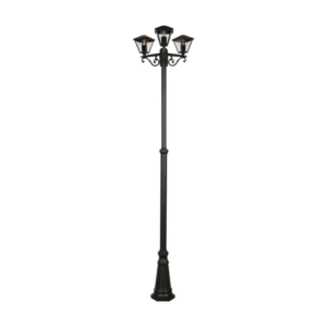 Paravento Black Outdoor Garden Pathway Lamp Post - 3 X 40W