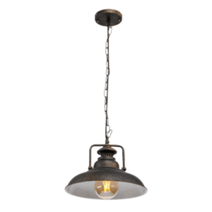 Rusty Brown Dome Industrial Jumbo Metal E27 Ceiling Pendant Light