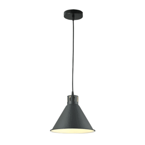 Sleek Industrial Cone Dark Pewter Pendant Light