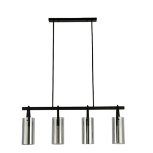 Smoky Glass Linear Adjustable Drop Chandelier Light - 40W
