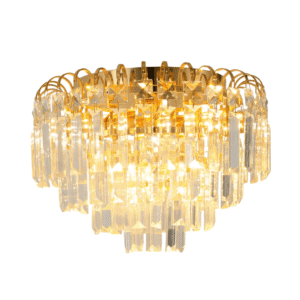 Waterfall Flush Crystal Ceiling Chandelier Light - 40W